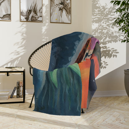 “Mermaid Series 1 – Asteria” Velveteen Microfiber Blanket