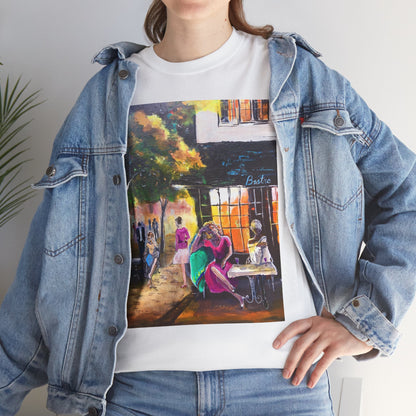 "Bistro" Unisex Heavy Cotton Tee – Wearable Urban Art