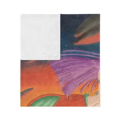 “Mermaid Series 1 – Asteria” Velveteen Microfiber Blanket