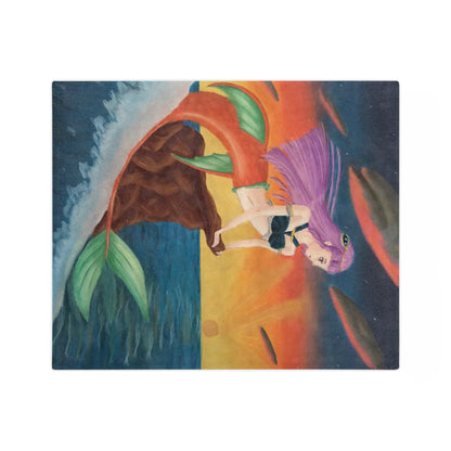 “Mermaid Series 1 – Asteria” Velveteen Microfiber Blanket