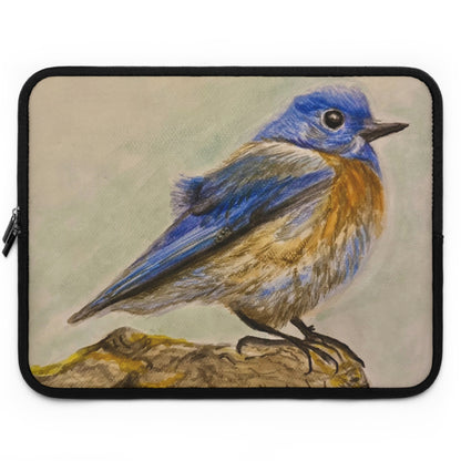 "Blue Bird Project" Laptop Sleeve - Watercolor Bird Art Tech Case
